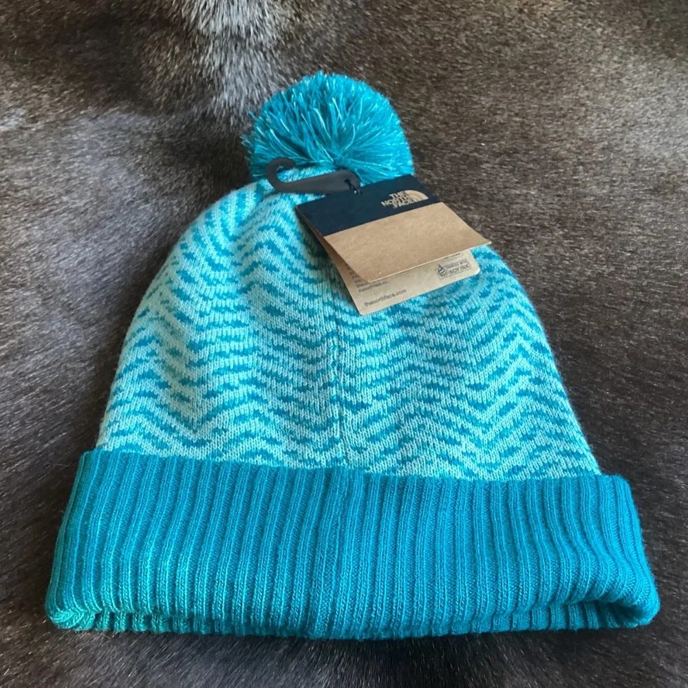The North Face Kids/Youth Chevron Pom Beanie Wasabi
